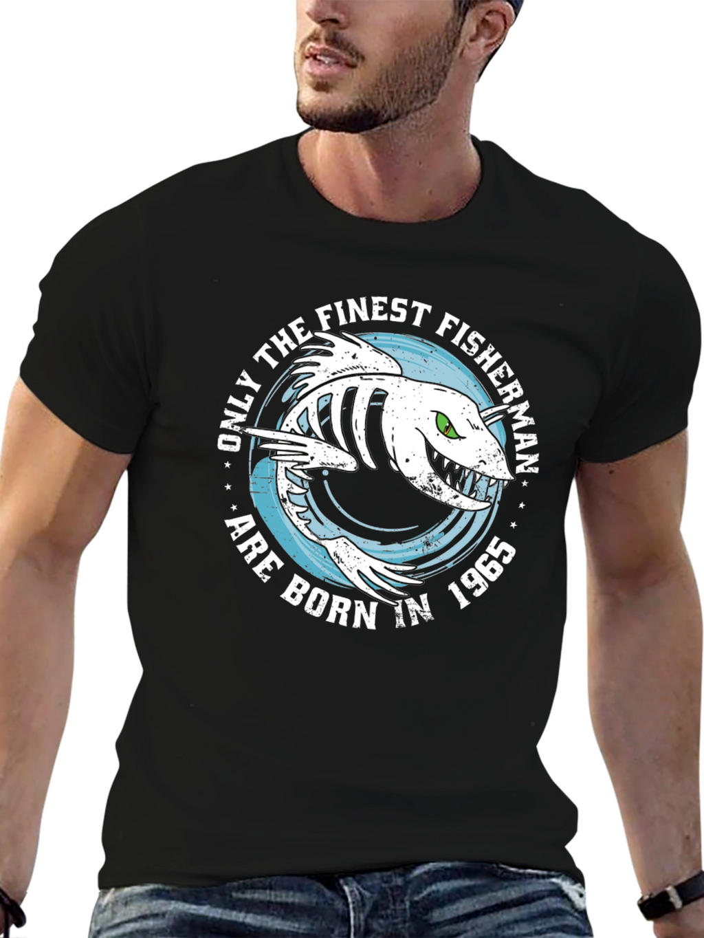 Finest Fisherman Born in 1965 T-Shirt