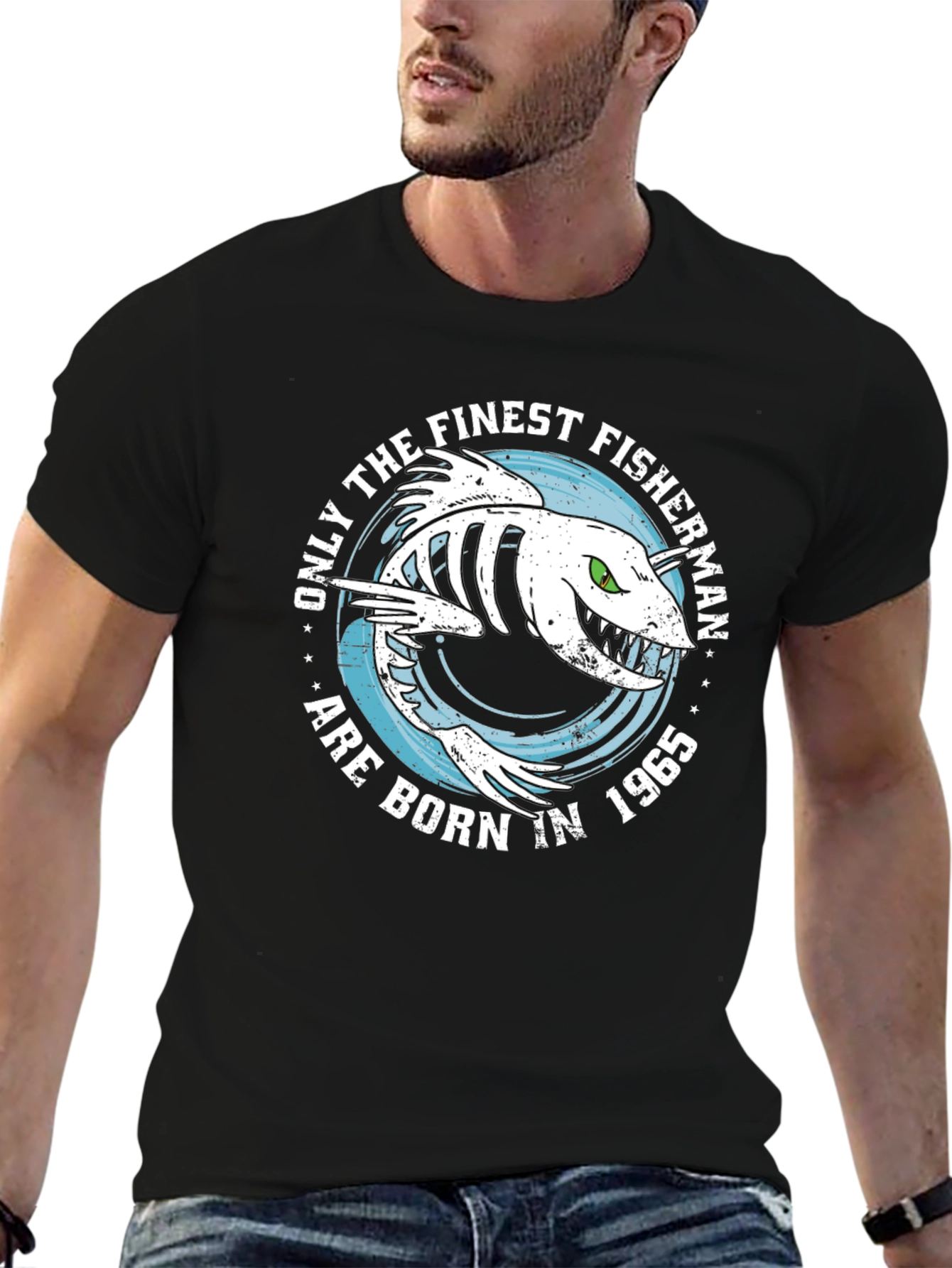Finest Fisherman Born in 1965 T-Shirt