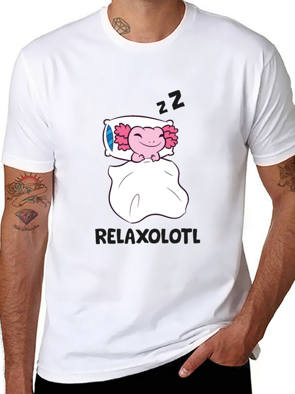 Relaxolotl T-Shirt: Sleepy Axolotl Design