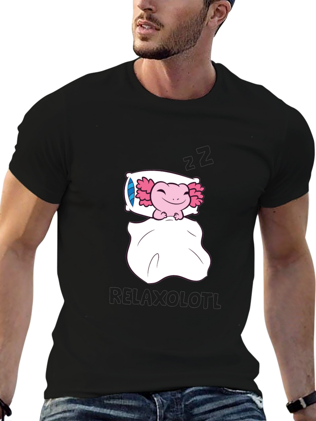 Relaxolotl T-Shirt: Sleepy Axolotl Design