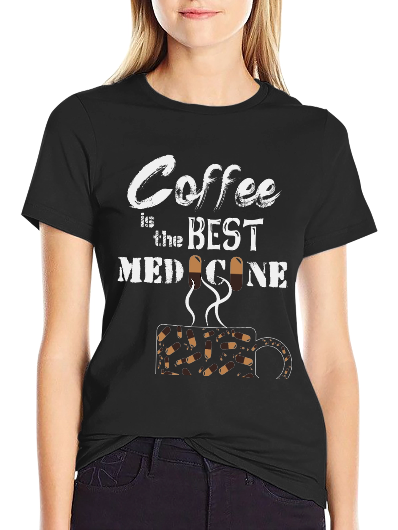 Coffee is the Best Medicine Graphic T-Shirt