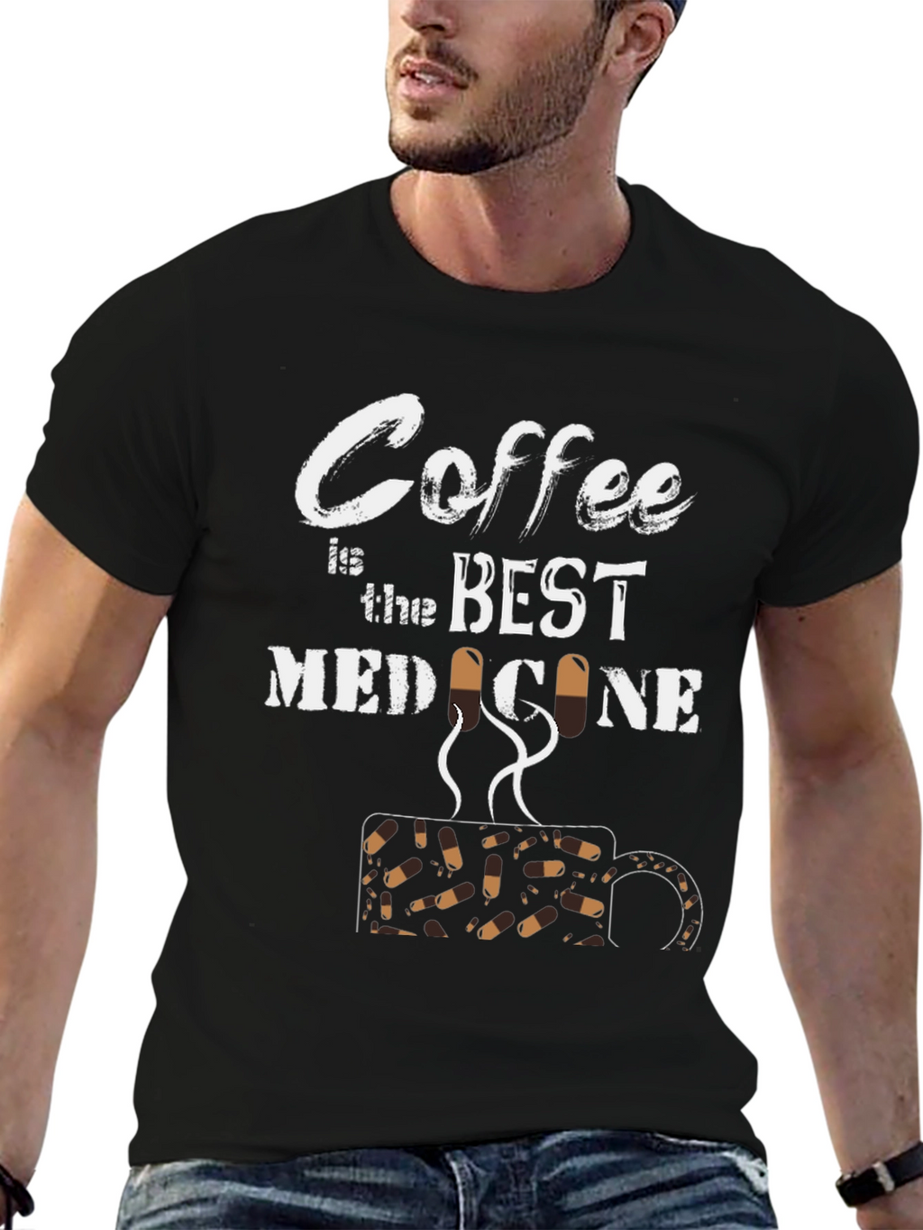 Coffee is the Best Medicine Graphic T-Shirt