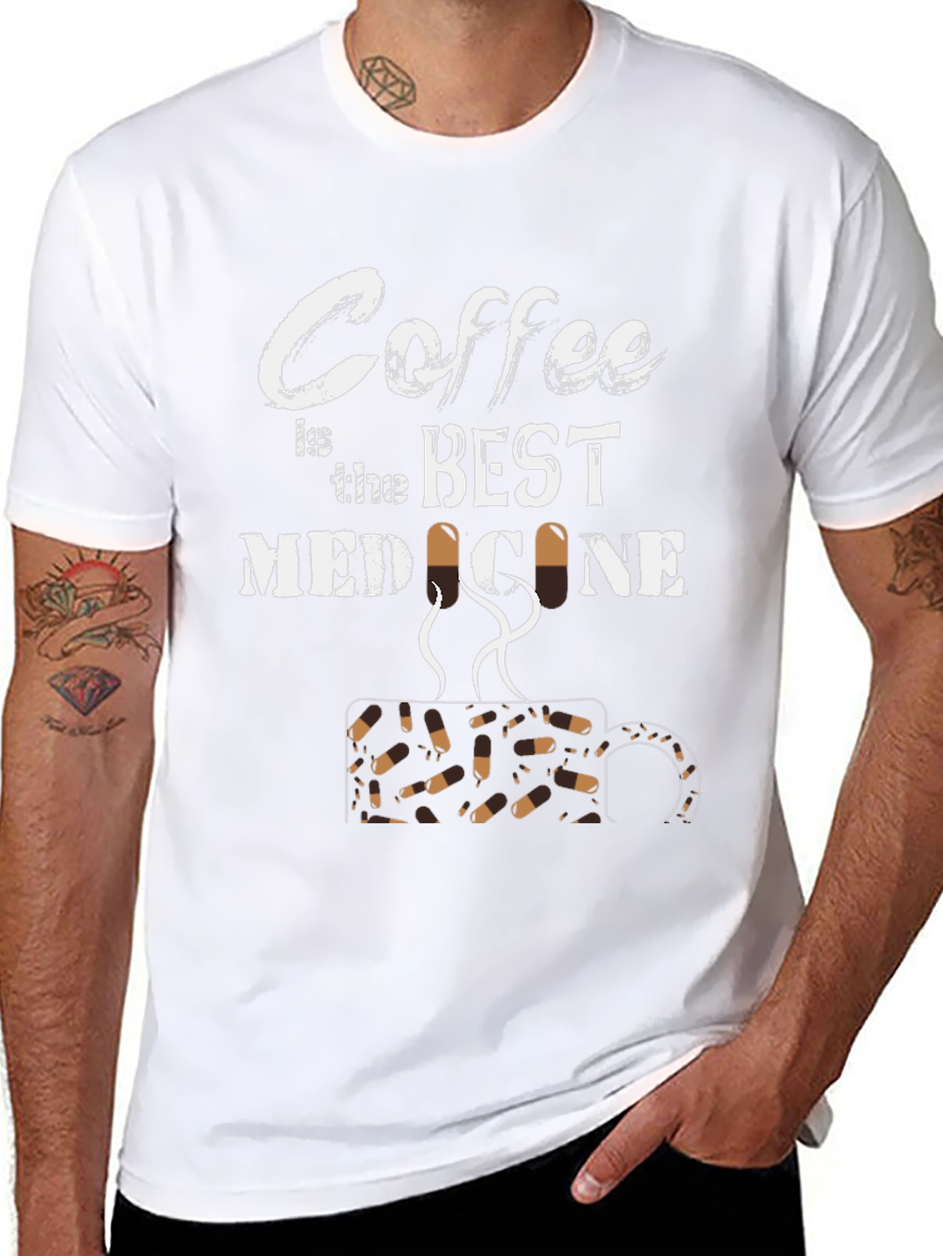 Coffee is the Best Medicine Graphic T-Shirt