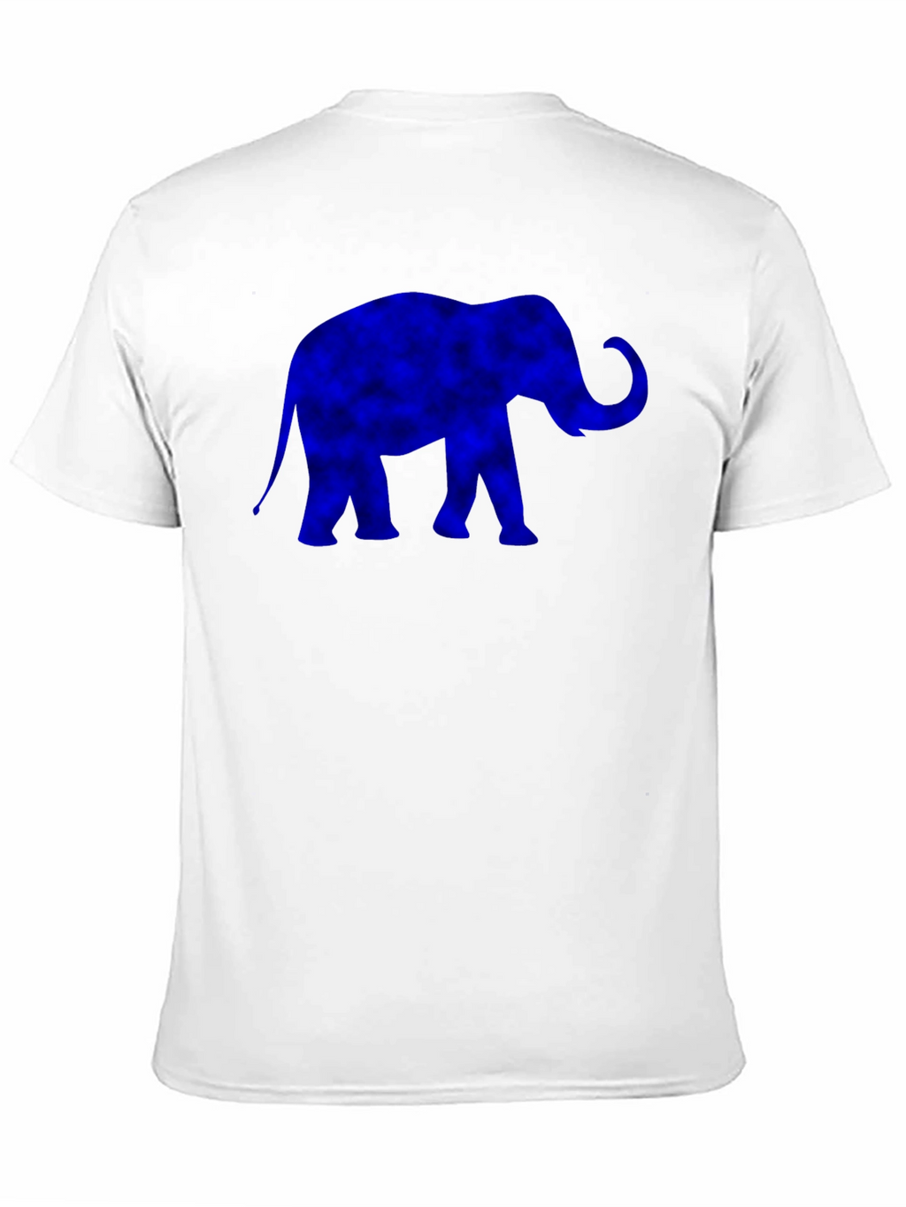 Blue Elephant Graphic Print Black T-Shirt