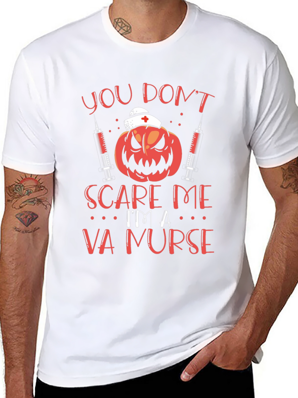 VA Nurse Halloween Pumpkin T-Shirt