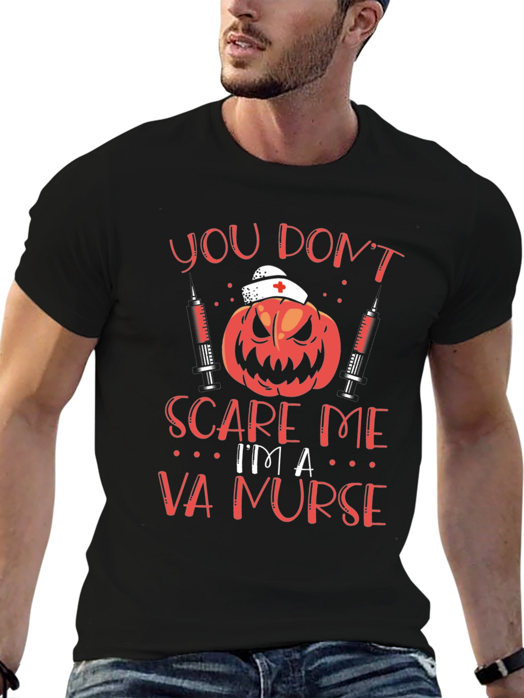 VA Nurse Halloween Pumpkin T-Shirt