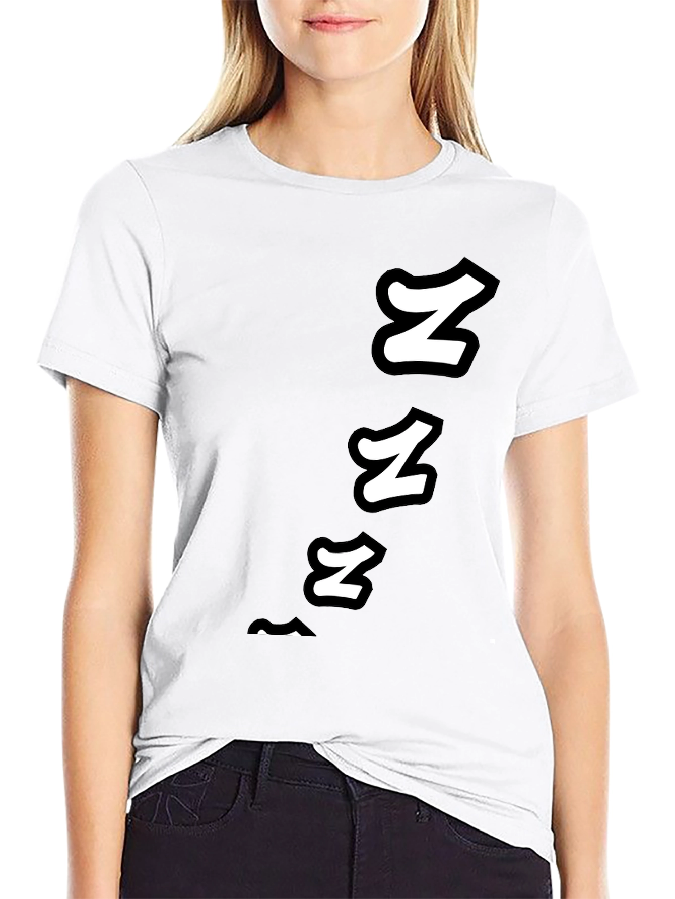 Snoozing Sleepy Graphic Tee - Black Cotton T-Shirt