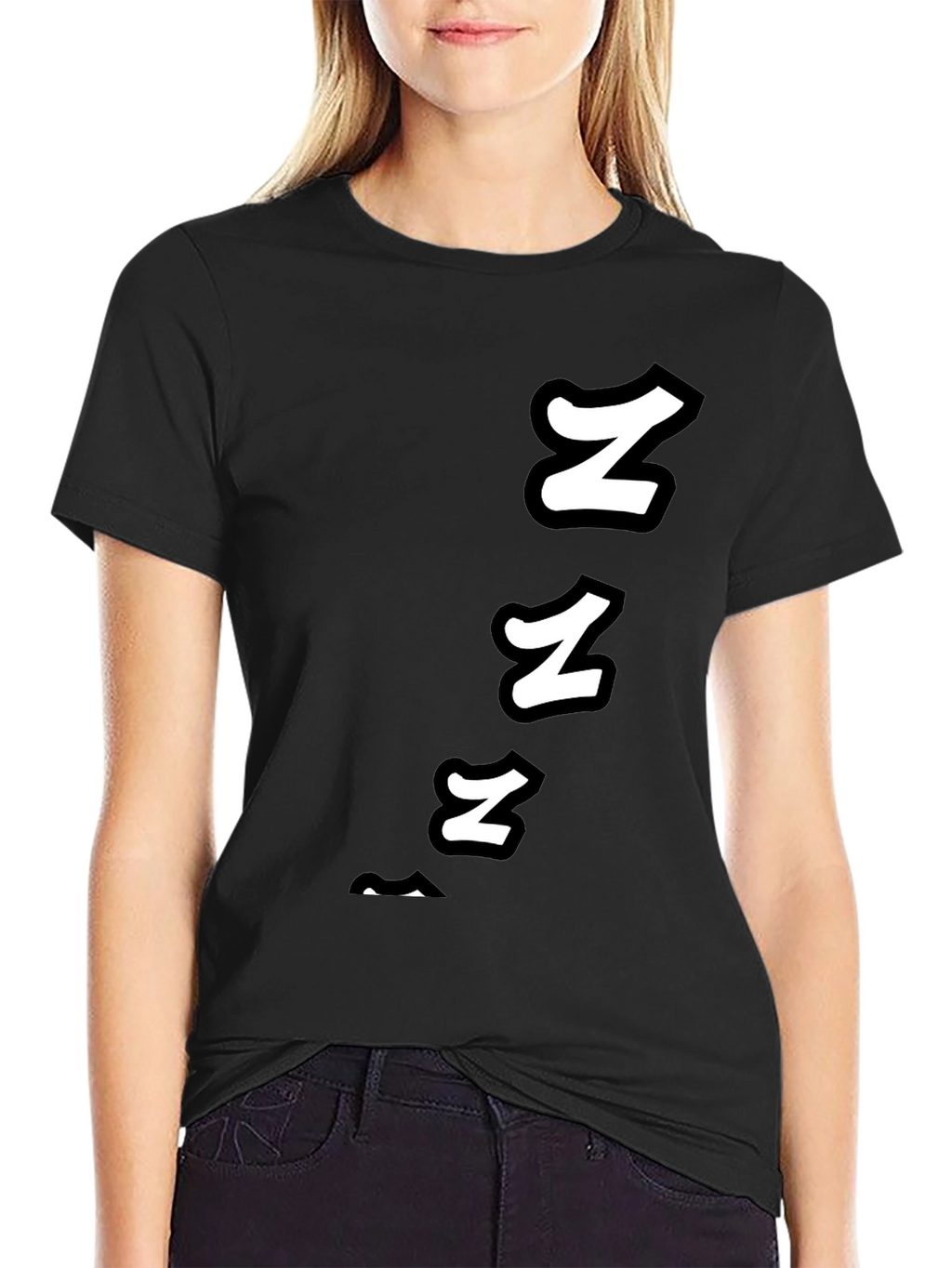 Snoozing Sleepy Graphic Tee - Black Cotton T-Shirt