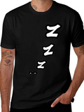 Snoozing Sleepy Graphic Tee - Black Cotton T-Shirt