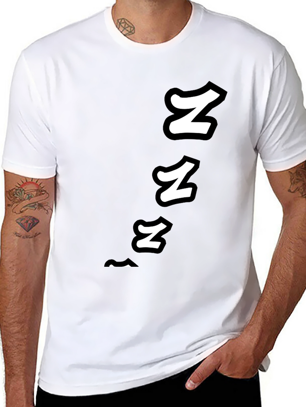 Snoozing Sleepy Graphic Tee - Black Cotton T-Shirt