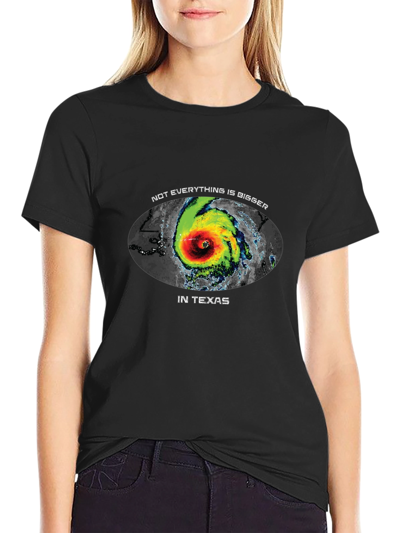 Texas Hurricane Graphic Tee - Not Everything is Bigger!