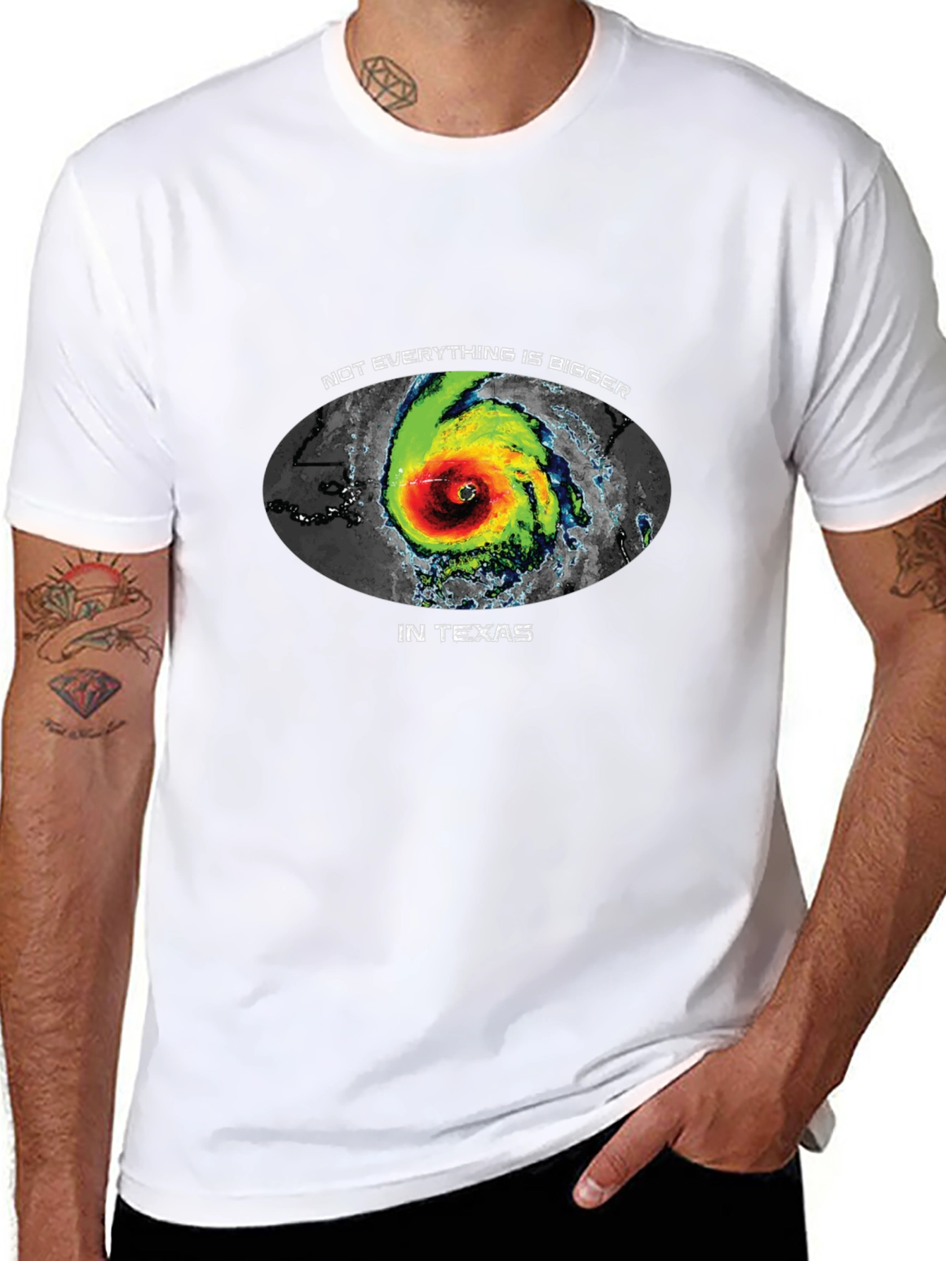 Texas Hurricane Graphic Tee - Not Everything is Bigger!