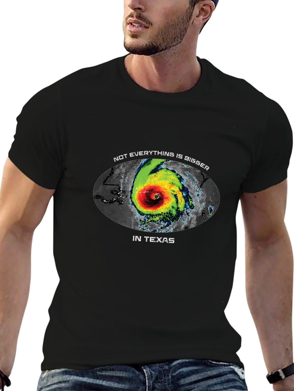 Texas Hurricane Graphic Tee - Not Everything is Bigger!