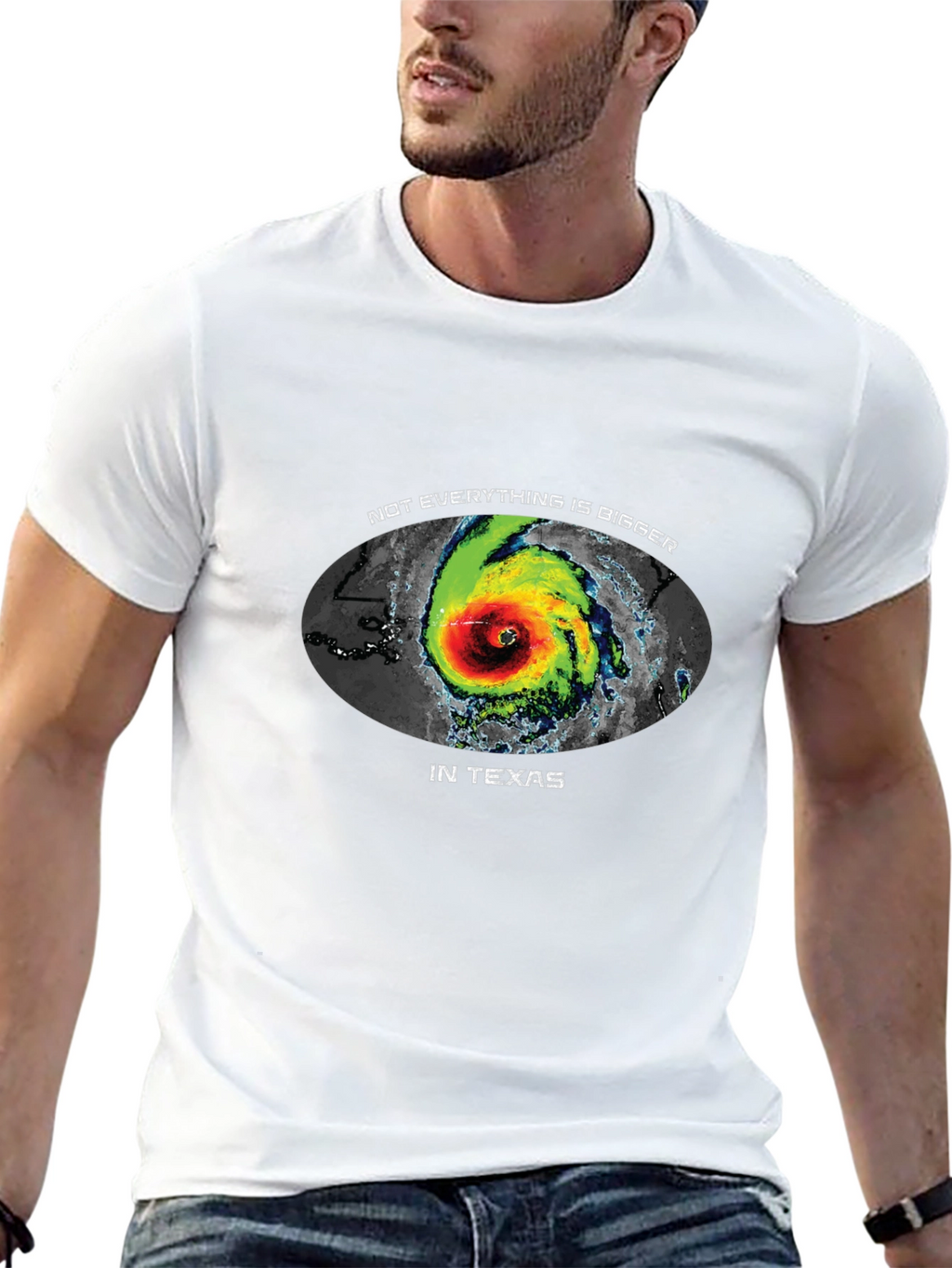 Texas Hurricane Graphic Tee - Not Everything is Bigger!