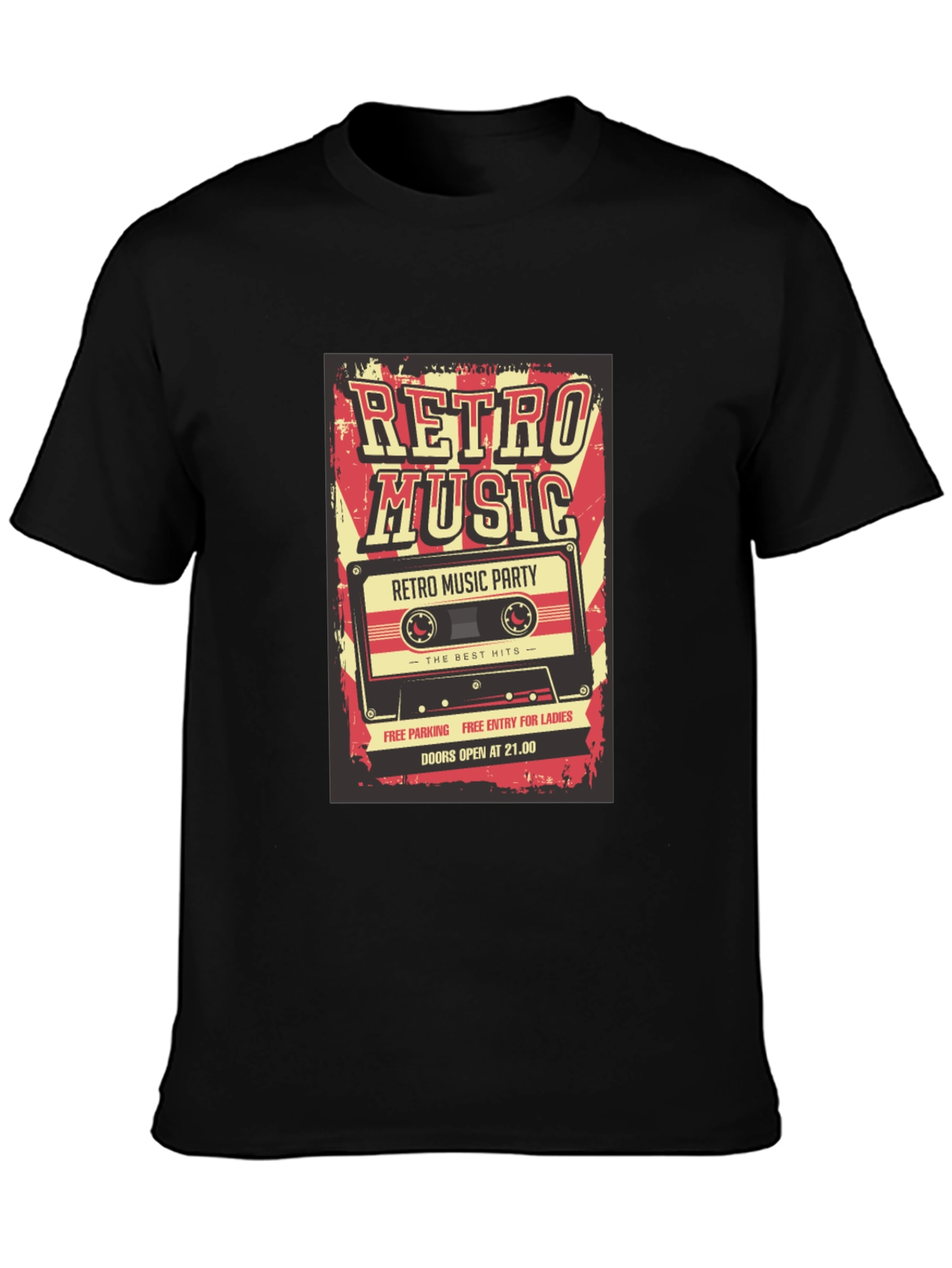 Retro Music Graphic T-Shirt - Vintage Style Party Tee