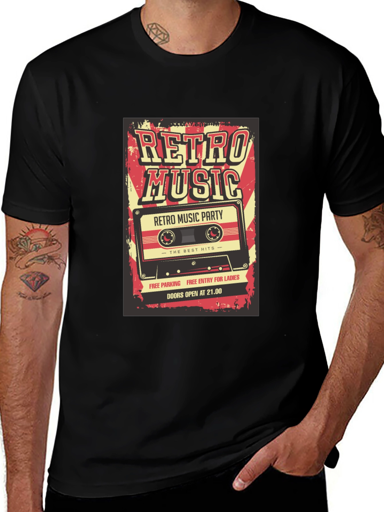 Retro Music Graphic T-Shirt - Vintage Style Party Tee