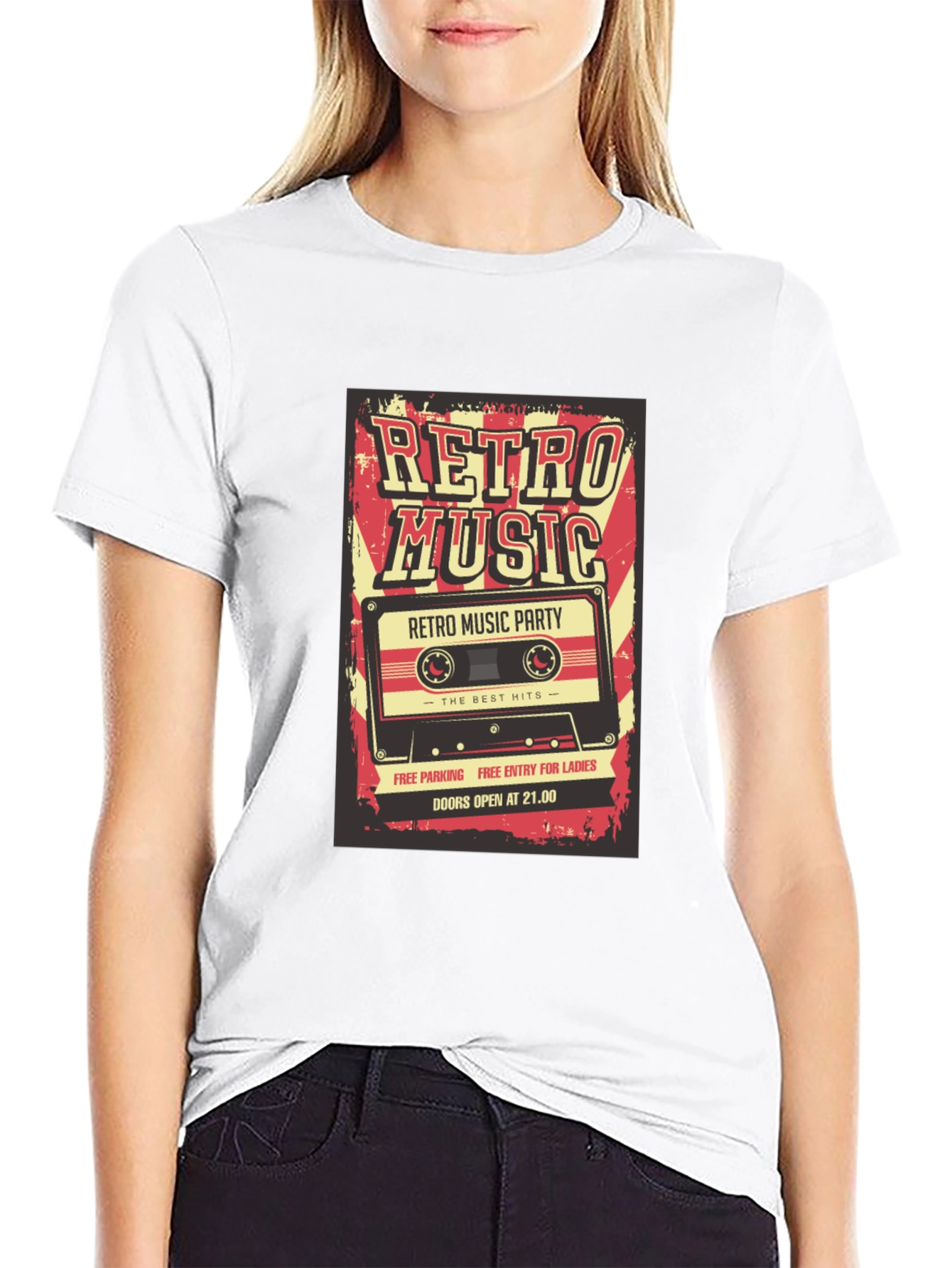 Retro Music Graphic T-Shirt - Vintage Style Party Tee