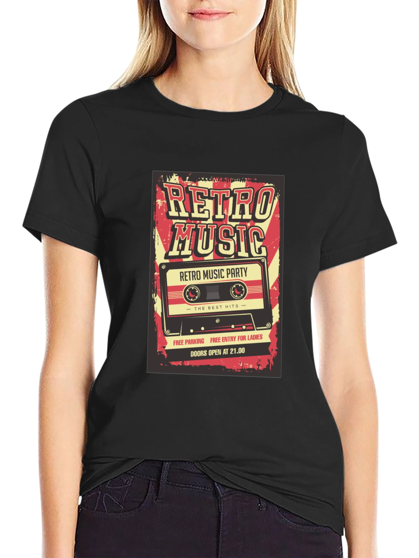 Retro Music Graphic T-Shirt - Vintage Style Party Tee