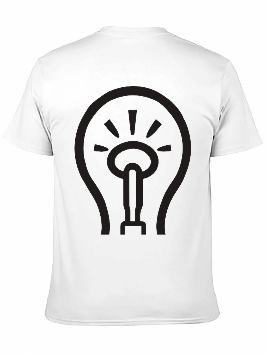Mens Black Lightbulb Graphic T-Shirt