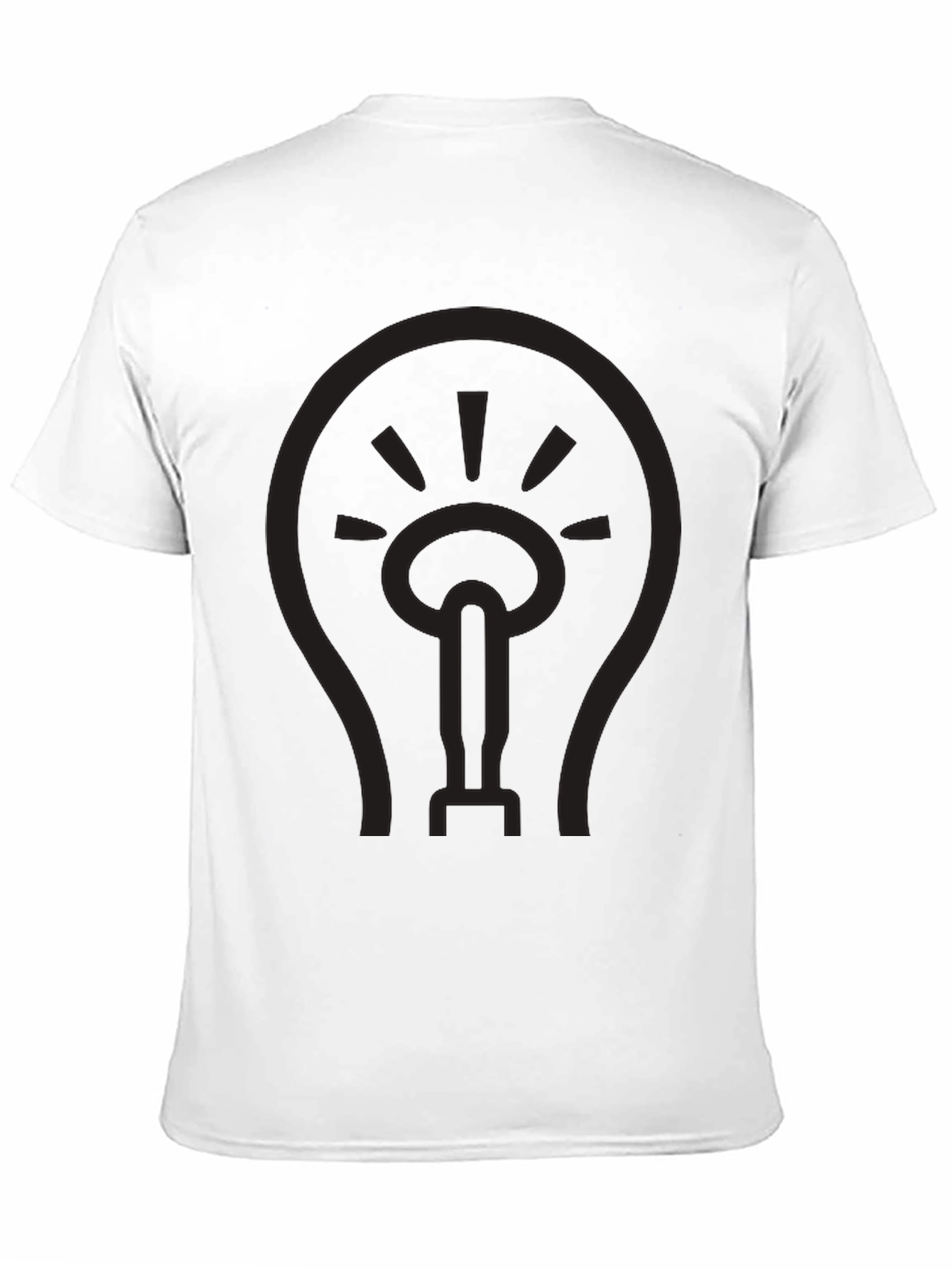 Mens Black Lightbulb Graphic T-Shirt