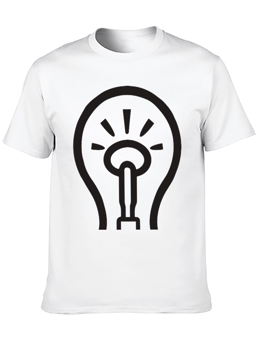 Mens Black Lightbulb Graphic T-Shirt