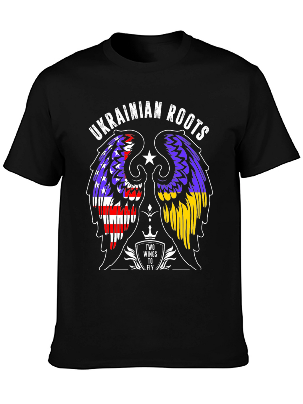 Ukrainian Roots T-Shirt Two Wings to Fly