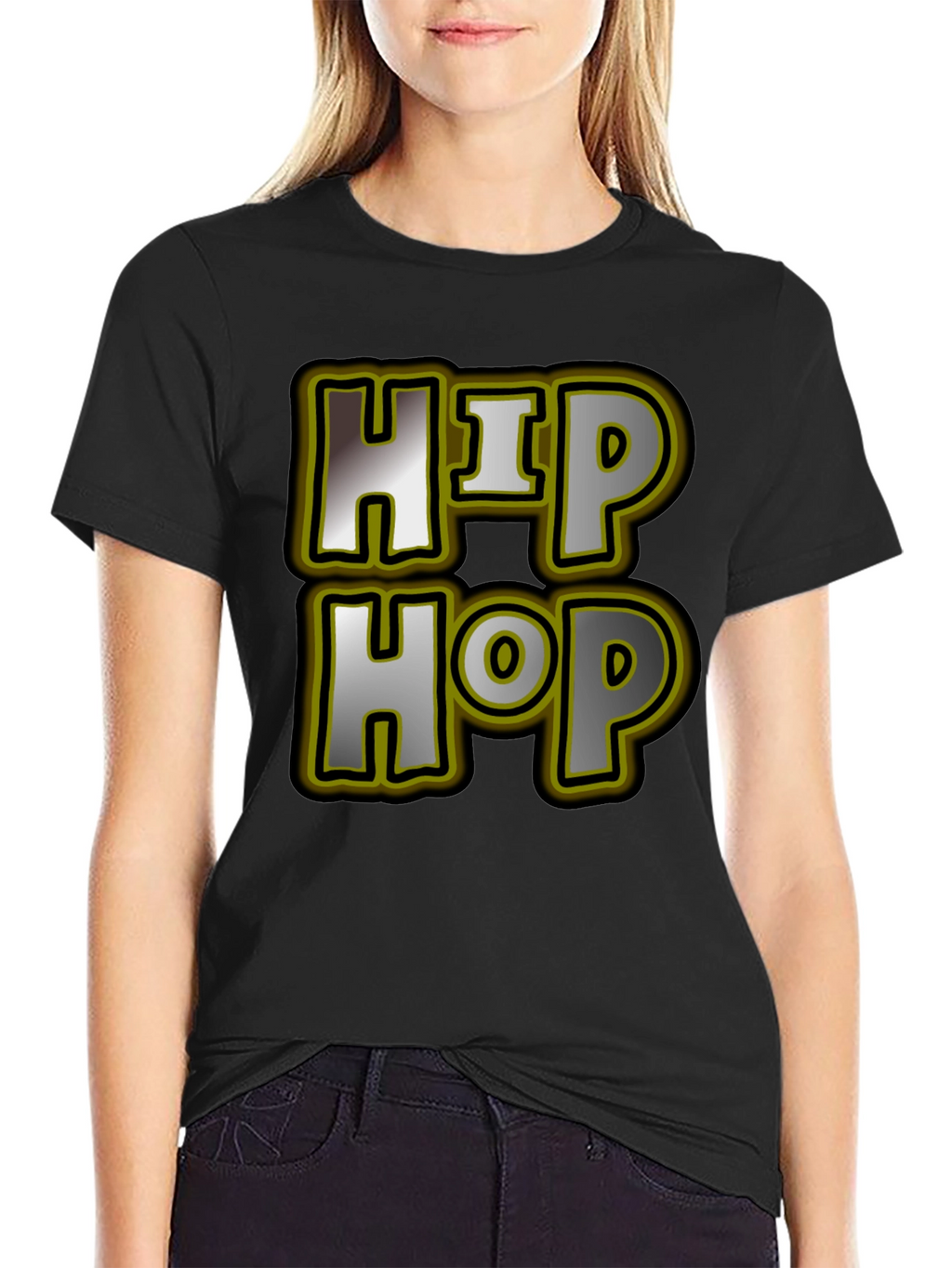 Hip Hop Graphic Tee - Mens Black T-Shirt