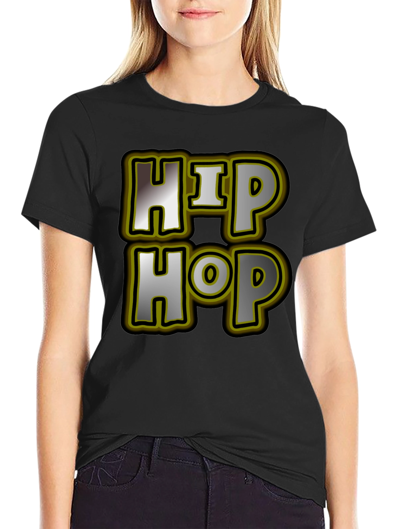 Hip Hop Graphic Tee - Mens Black T-Shirt