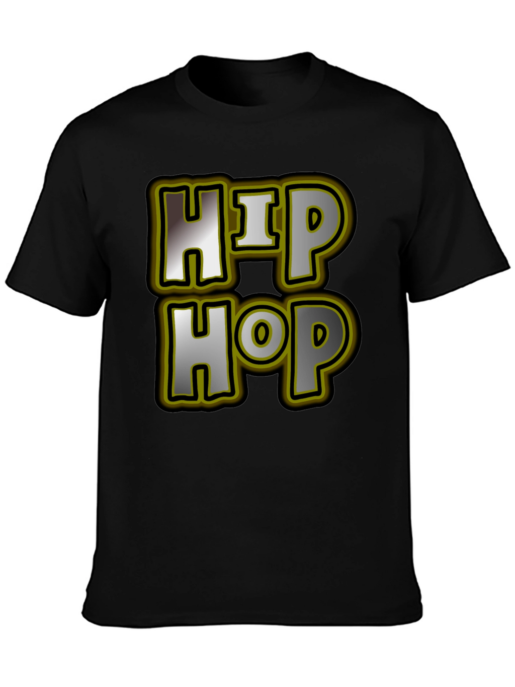 Hip Hop Graphic Tee - Mens Black T-Shirt