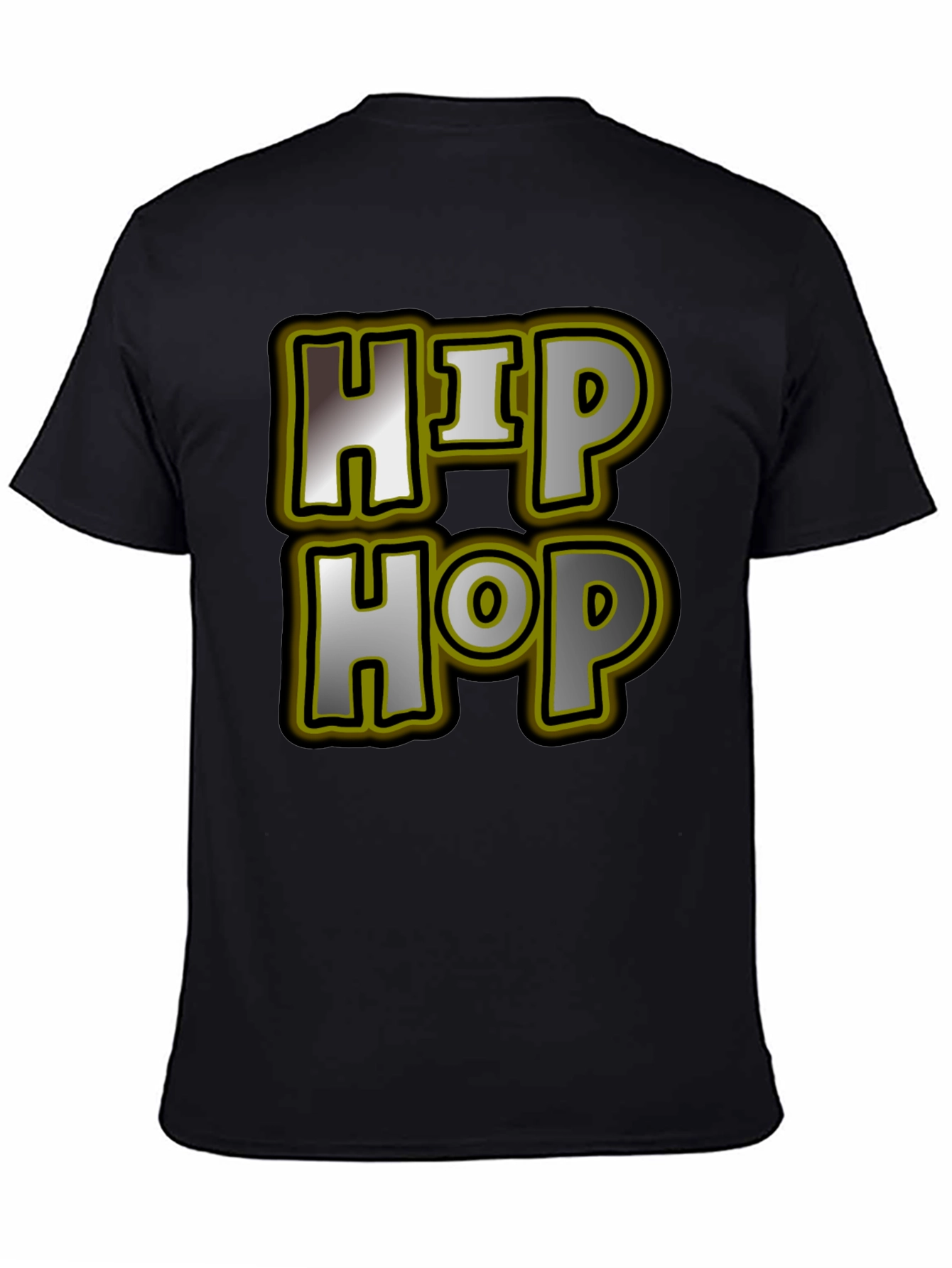 Hip Hop Graphic Tee - Mens Black T-Shirt