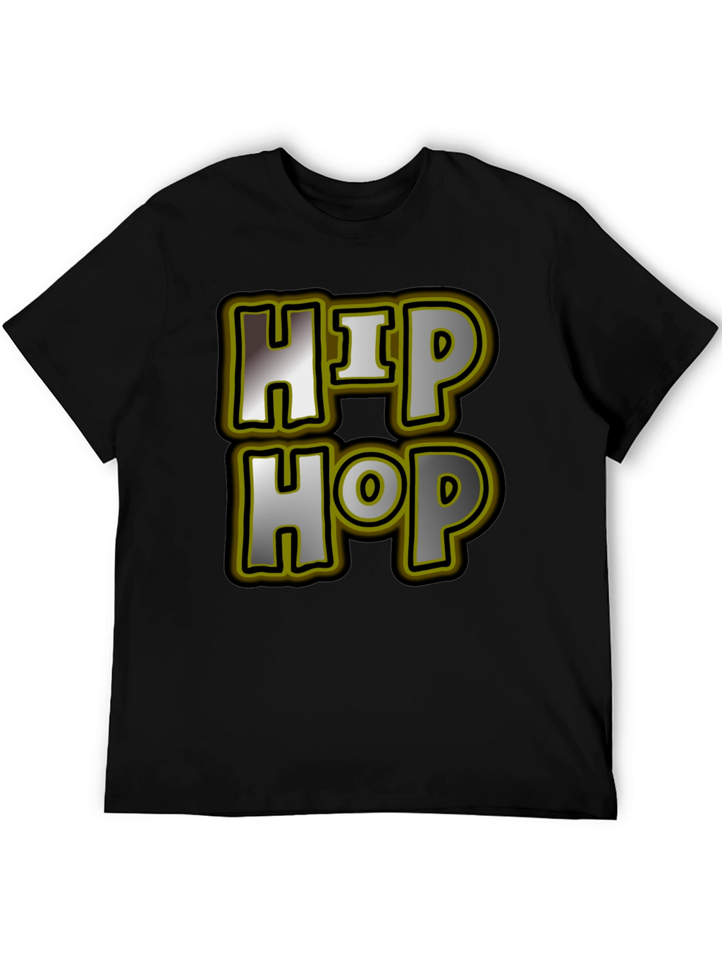 Hip Hop Graphic Tee - Mens Black T-Shirt