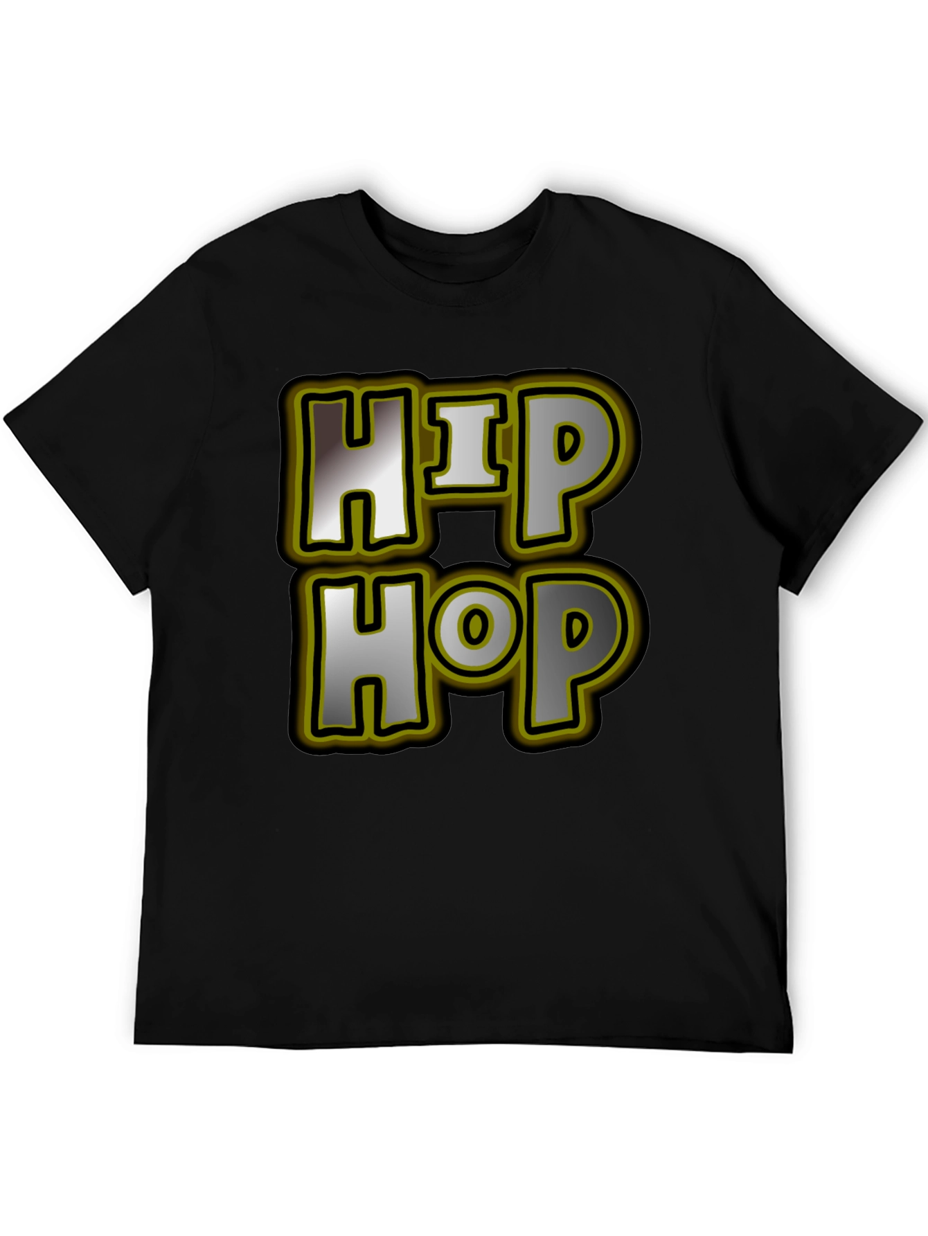 Hip Hop Graphic Tee - Mens Black T-Shirt