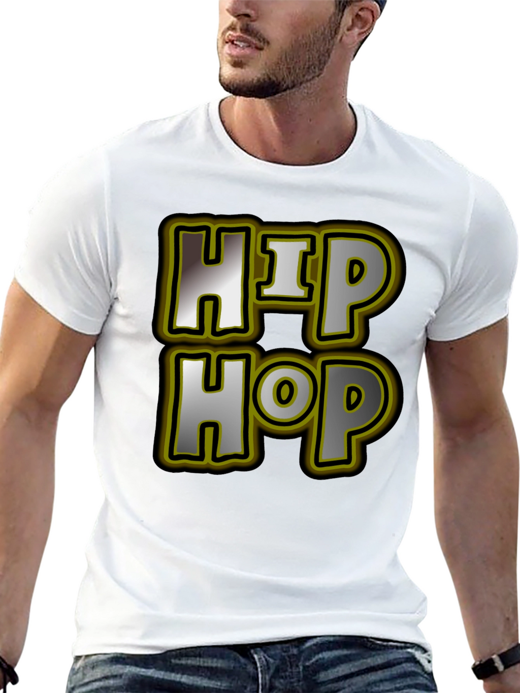 Hip Hop Graphic Tee - Mens Black T-Shirt