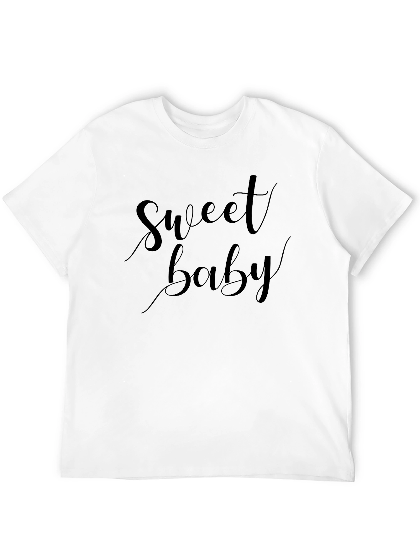 Sweet Baby Black Graphic T-Shirt - Casual Style