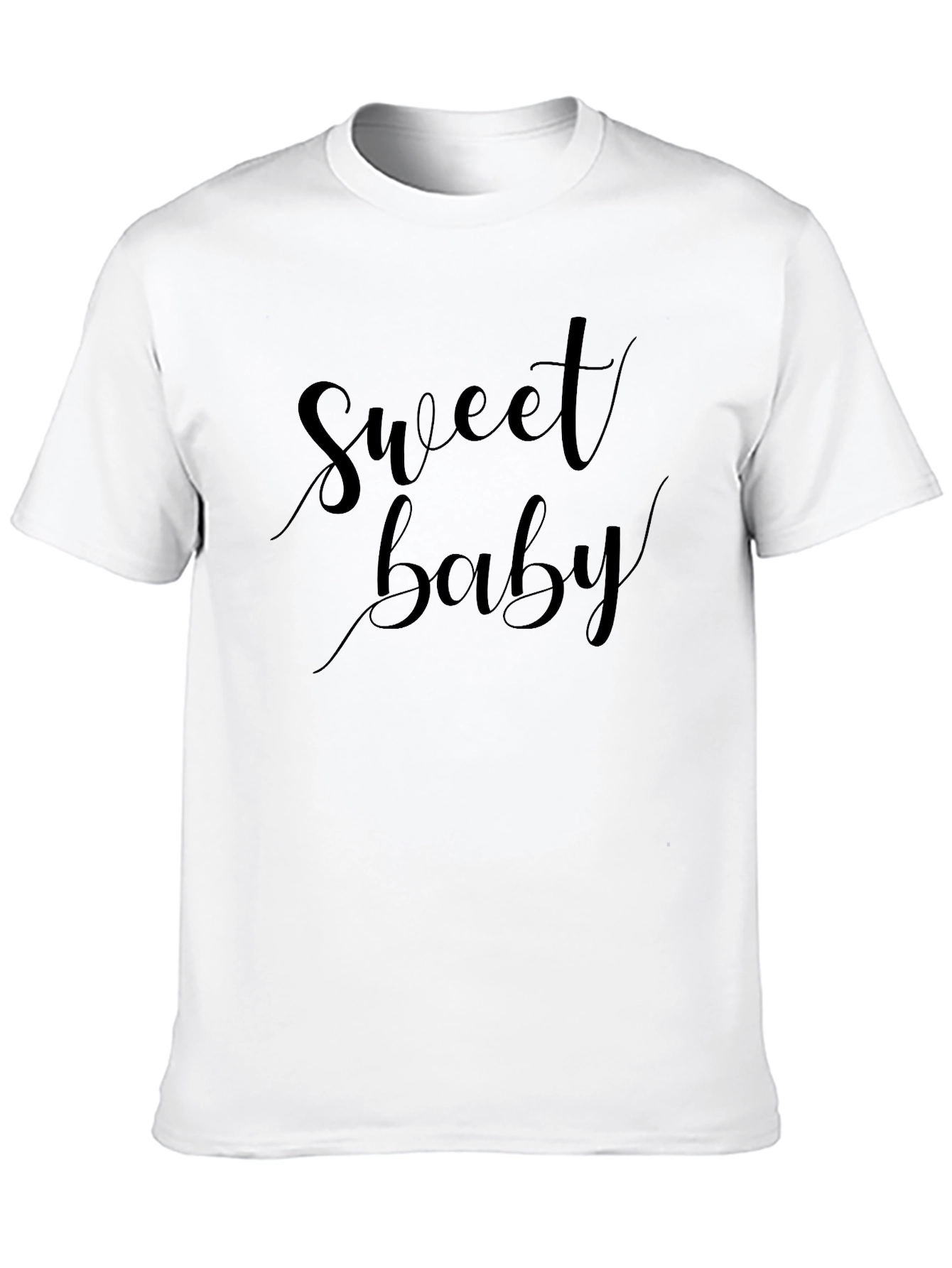 Sweet Baby Black Graphic T-Shirt - Casual Style
