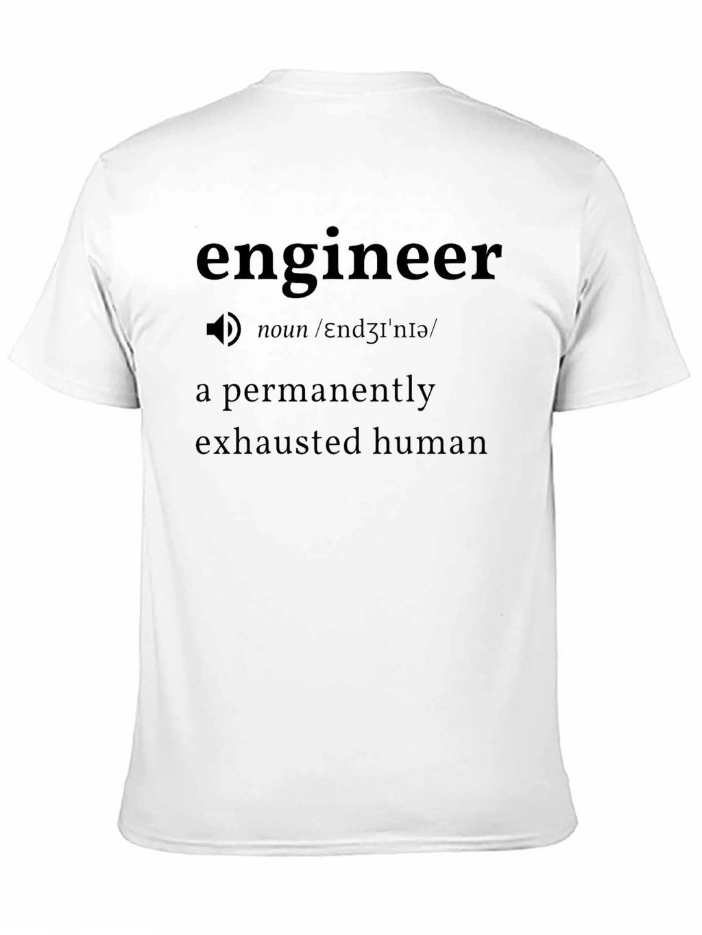 Engineer Definition Black T-Shirt