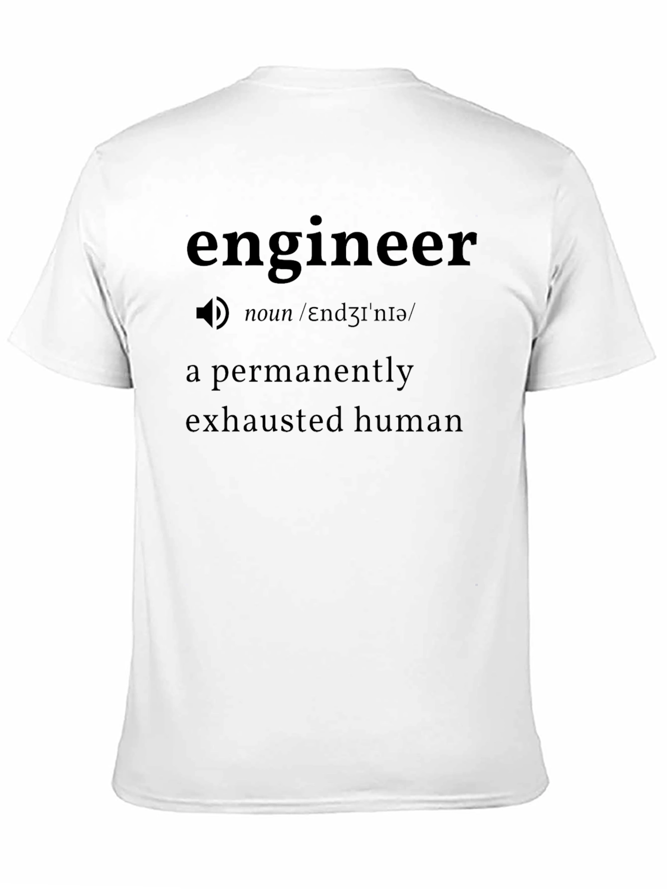Engineer Definition Black T-Shirt