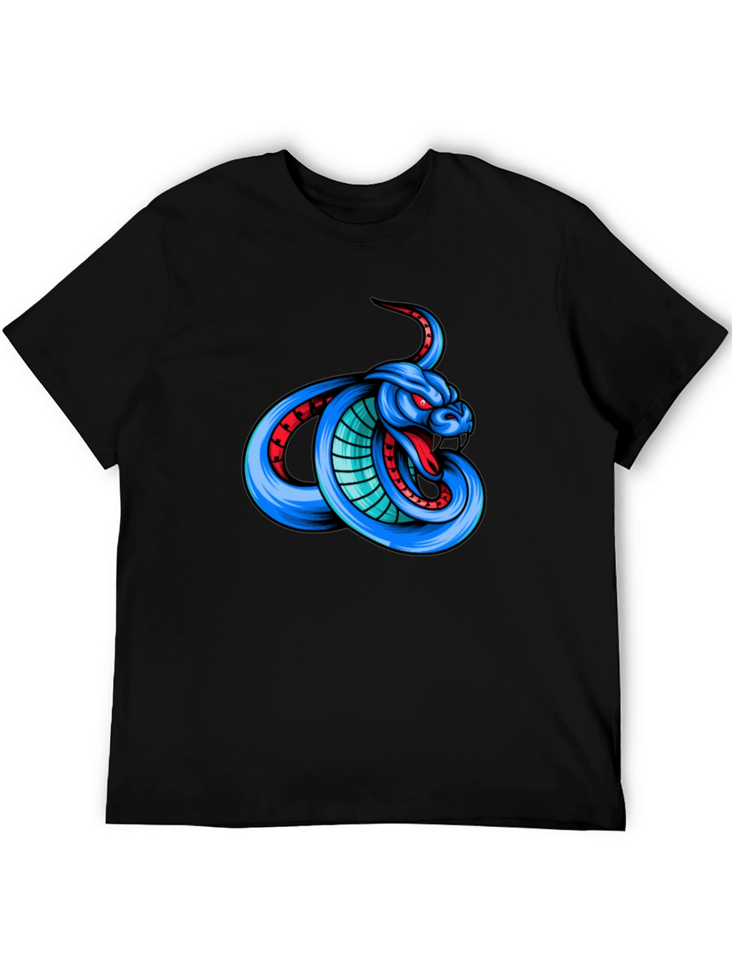 Cobra Graphic Print T-Shirt - Mens Black Tee