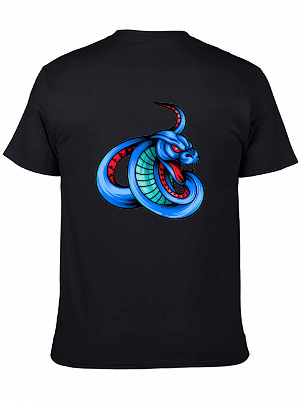 Cobra Graphic Print T-Shirt - Mens Black Tee