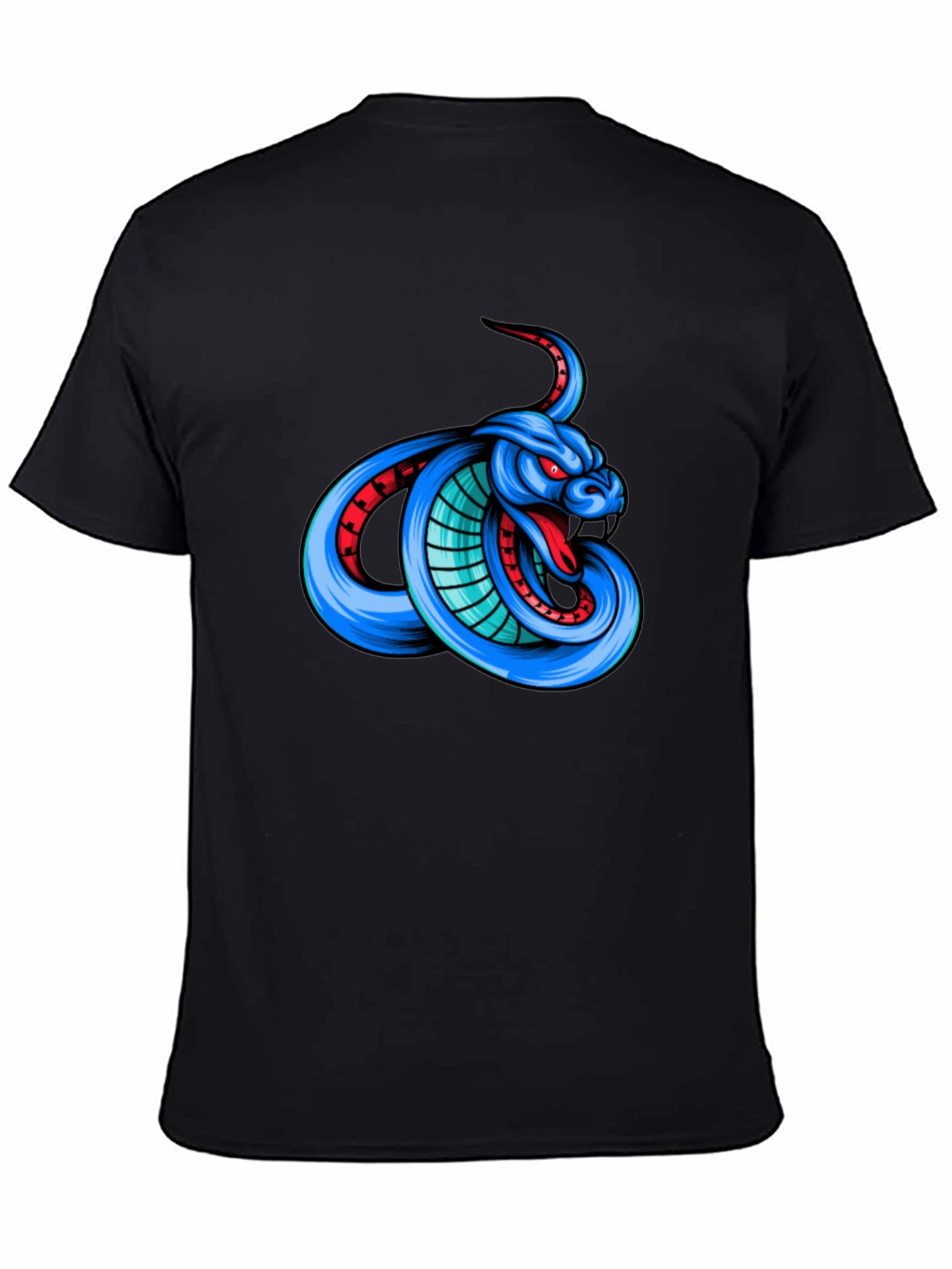 Cobra Graphic Print T-Shirt - Mens Black Tee