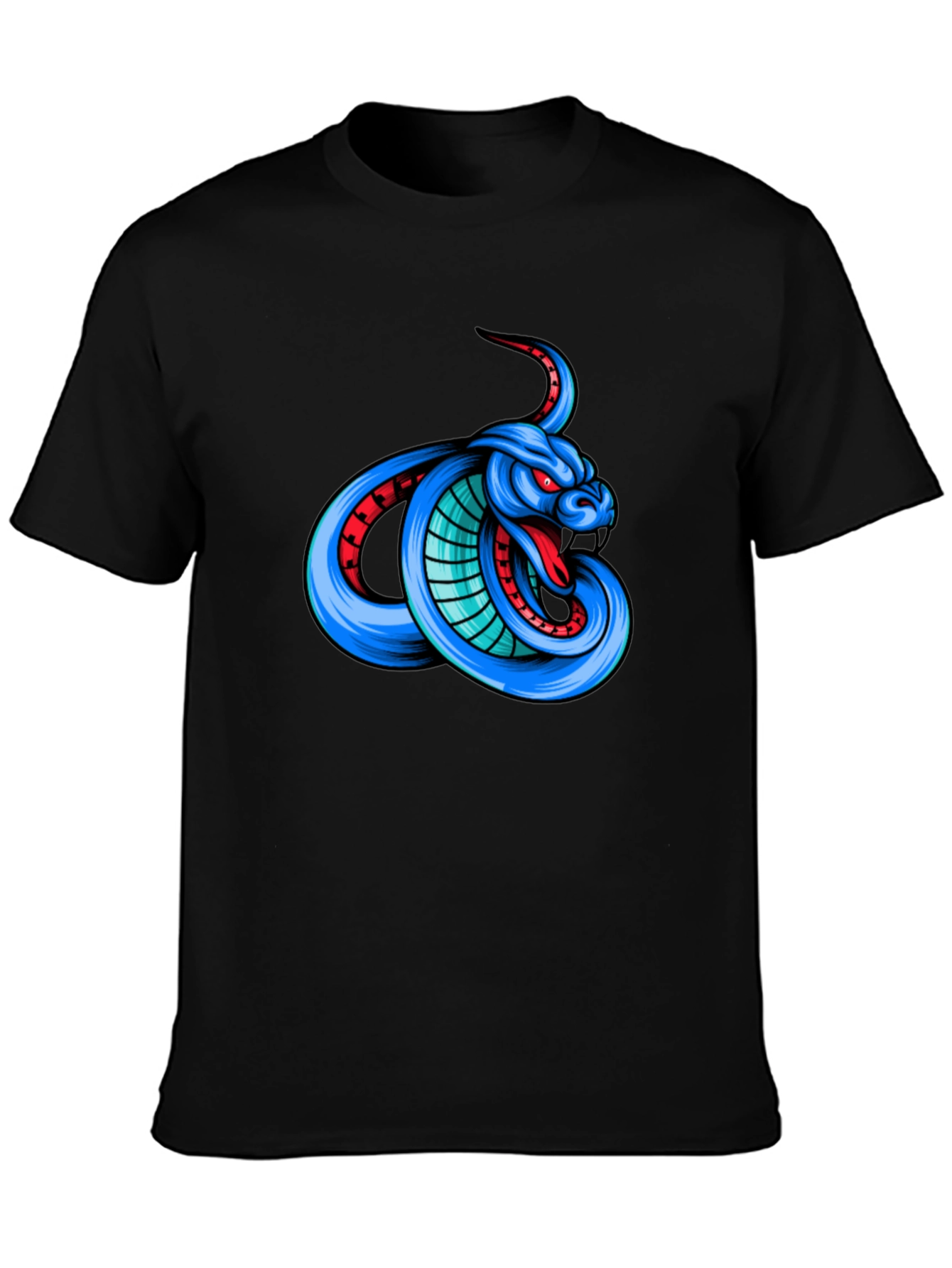 Cobra Graphic Print T-Shirt - Mens Black Tee