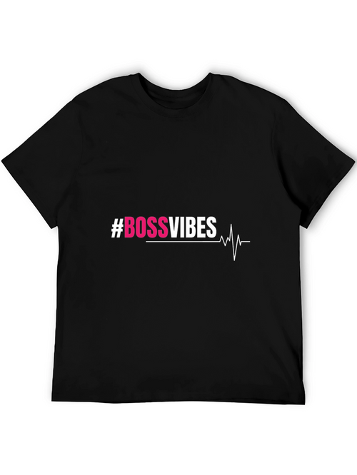 #BossVibes Graphic Tee - Black Short Sleeve T-Shirt