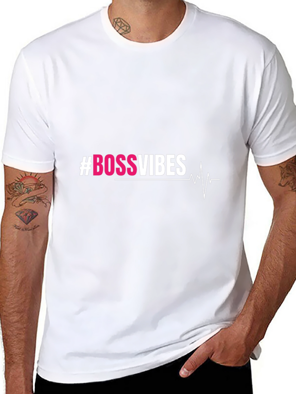 #BossVibes Graphic Tee - Black Short Sleeve T-Shirt