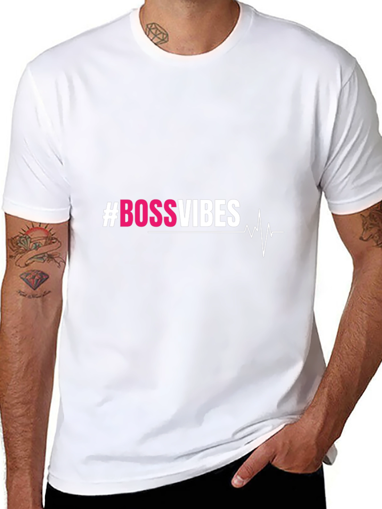 #BossVibes Graphic Tee - Black Short Sleeve T-Shirt
