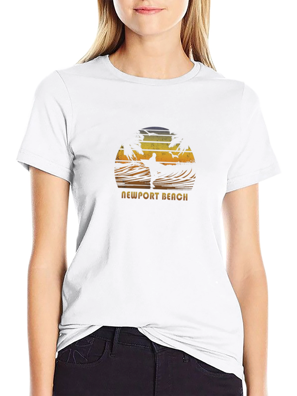 Newport Beach Surfer Graphic T-Shirt