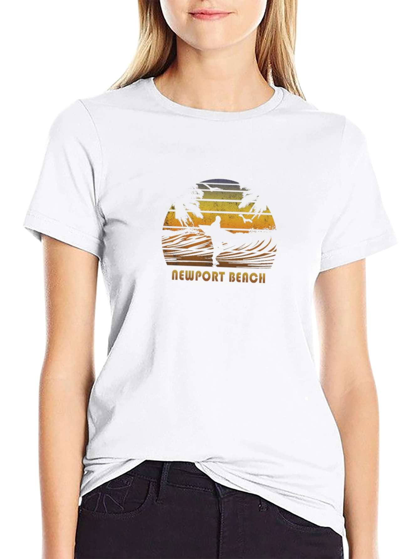 Newport Beach Surfer Graphic T-Shirt