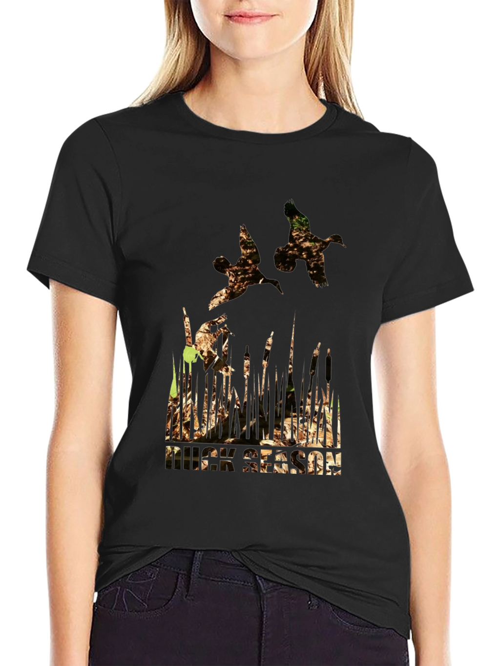 Duck Hunting Season Graphic Tee - Mens Black T-Shirt
