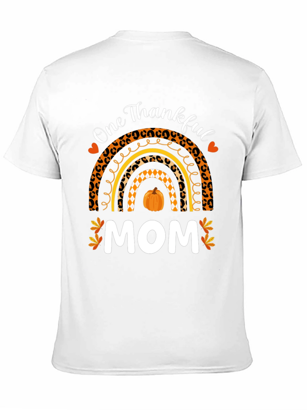 Thankful Mom T-Shirt - Fall Rainbow Thanksgiving Tee