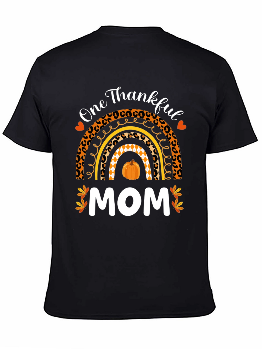 Thankful Mom T-Shirt - Fall Rainbow Thanksgiving Tee
