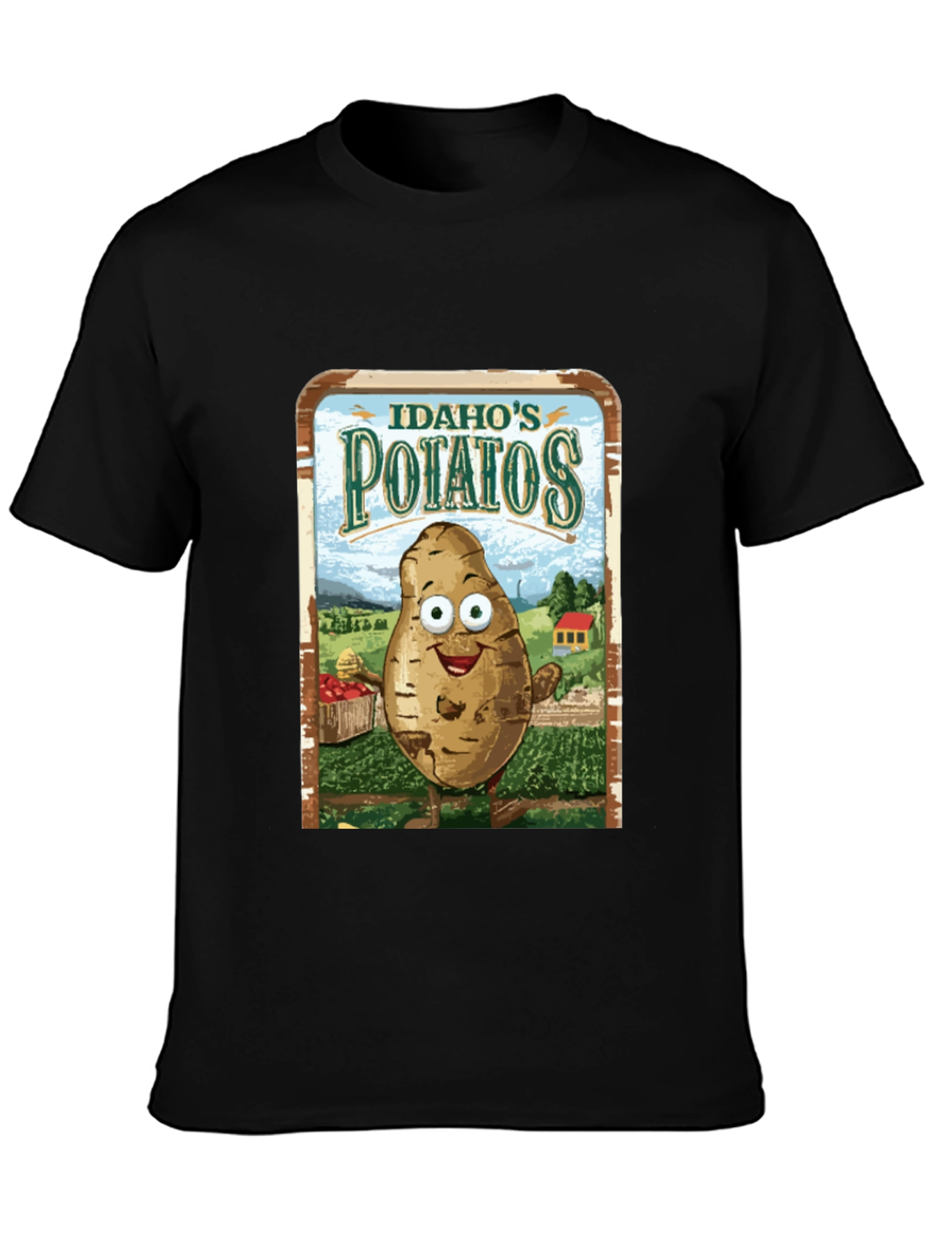Idaho Potatoes Graphic Tee - Funny Cartoon Potato T-Shirt